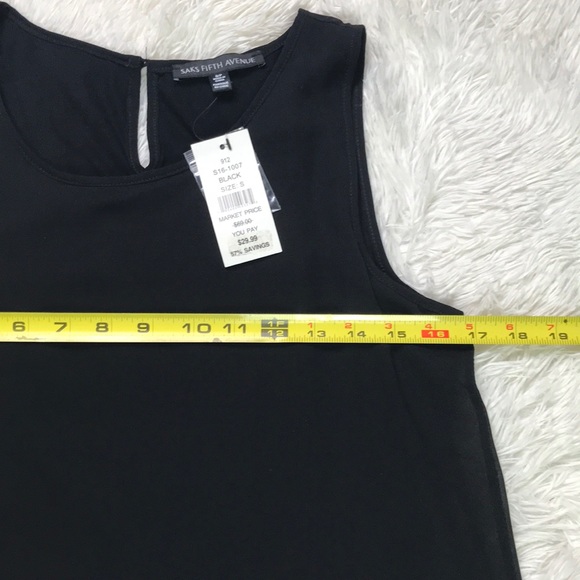 Saks Fifth Avenue Sleeveless Sheer Top - Picture 12 of 13